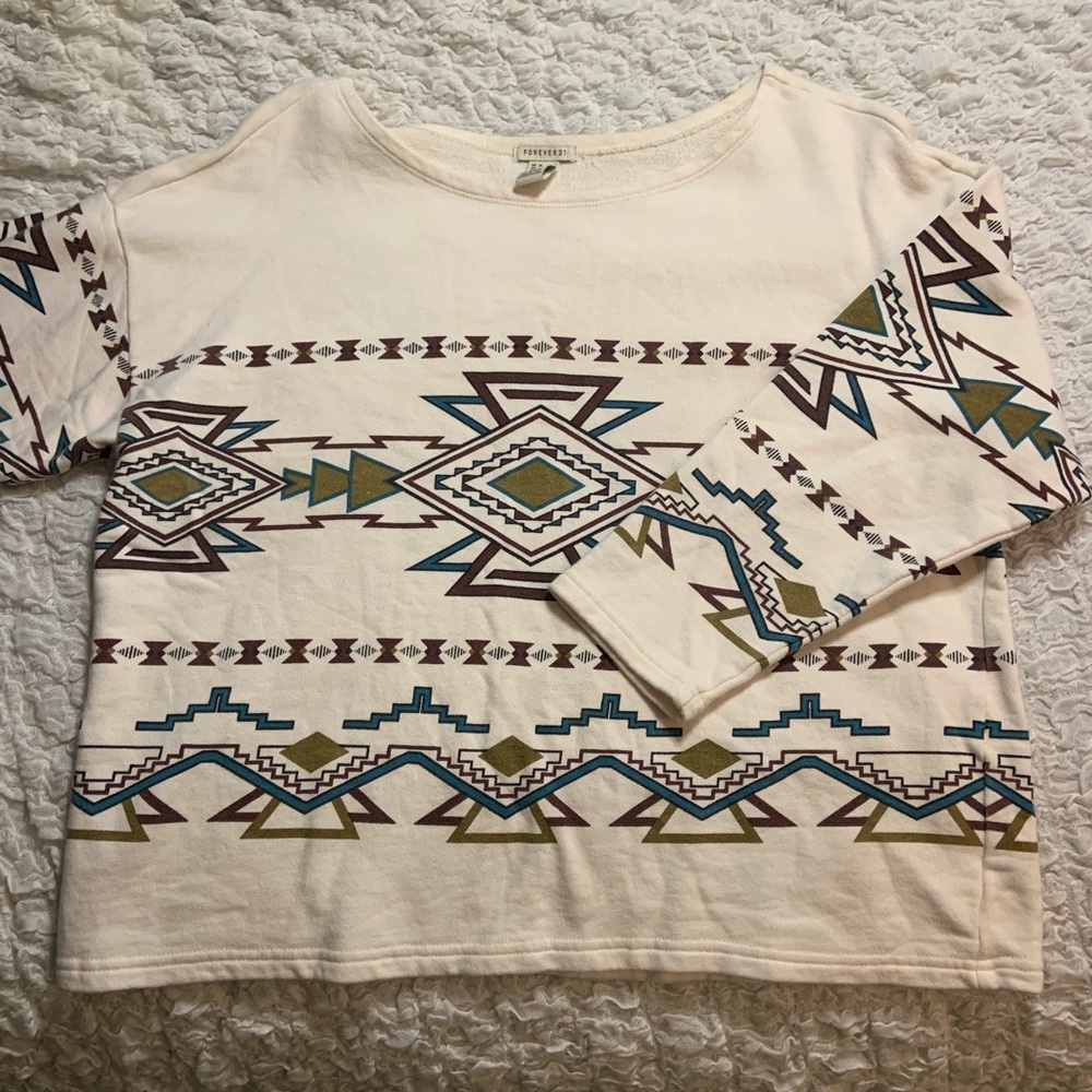 Aztec quarter sleeve sweater